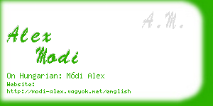 alex modi business card